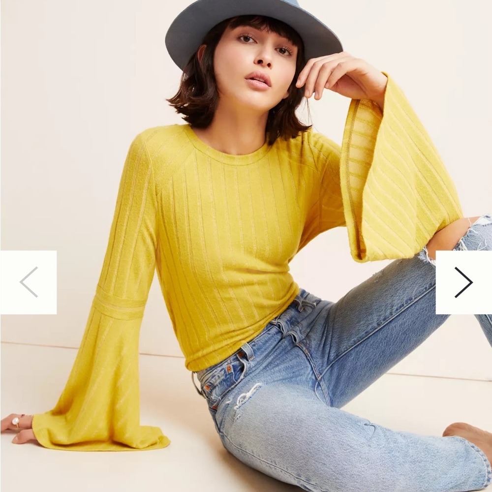 Anthropologie Lois Ribbed Pullover Sweater
